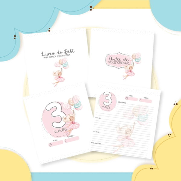 Livro do bebê Bailarina Rosa - Arquivo Digital