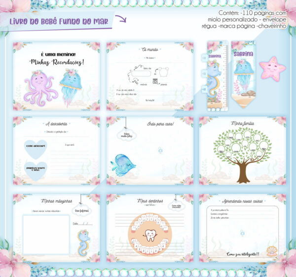 Livro Do Bebê Bichinhos No Mar - Arquivo Digital