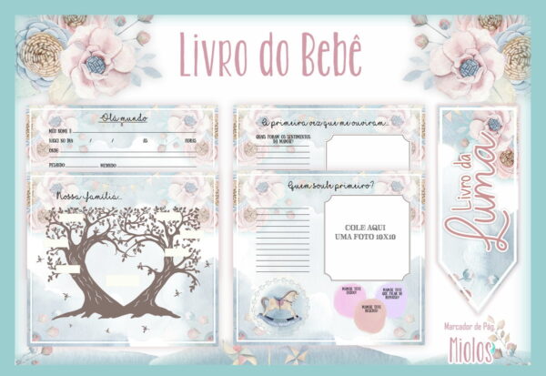 Livro do Bebê Carrossel Vintage - Arquivo Digital
