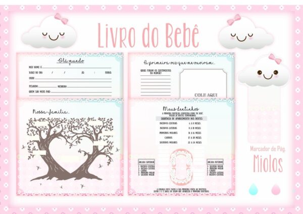 Livro do Bebê Chuva de Amor Menina - Arquivo Digital