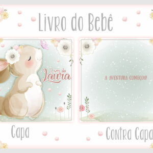 Livro do Bebê Coelhinha Neutra Menina - Arquivo Digital
