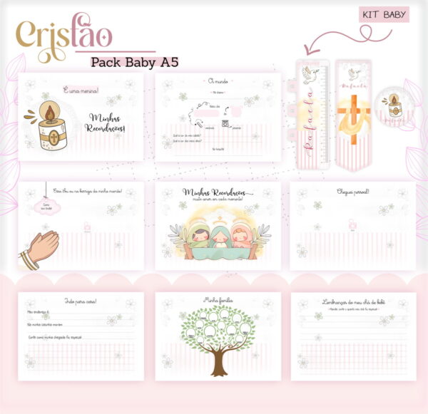 Livro do Bebê Cristão Menina - Arquivo Digital