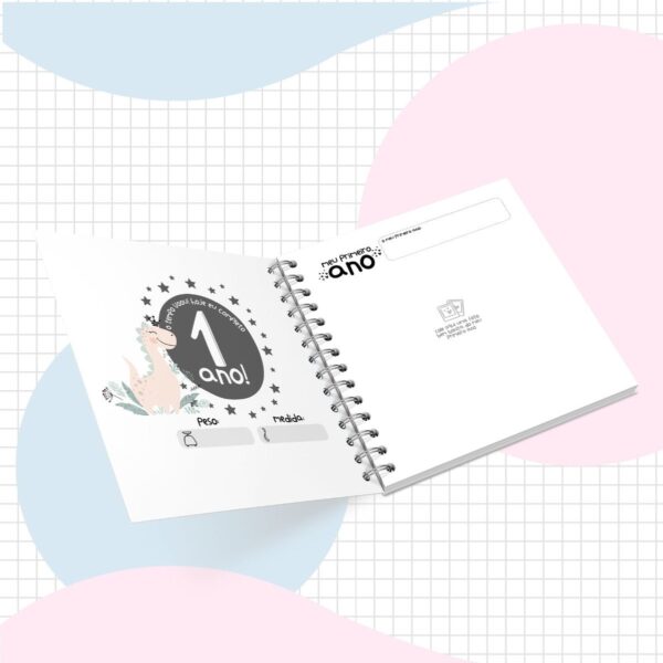 Livro do Bebê Dino Girl - Arquivo Digital