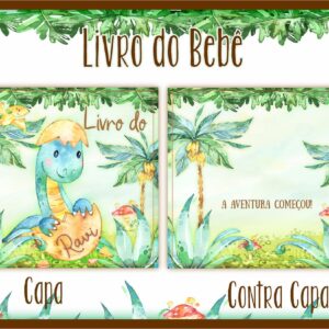 Livro do Bebê Dinossauro Aquarela - Arquivo Digital