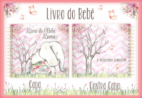 Livro do Bebê Elefante Rosa - Arquivo Digital