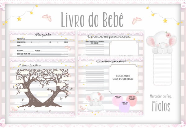 Livro do Bebê Elefantinha Baby I - Arquivo Digital