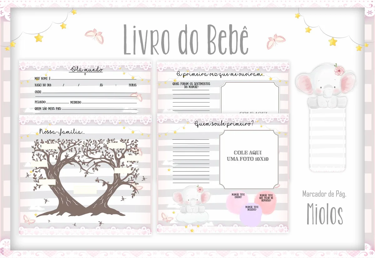 Livro do Bebê Elefantinha Baby I - Arquivo Digital