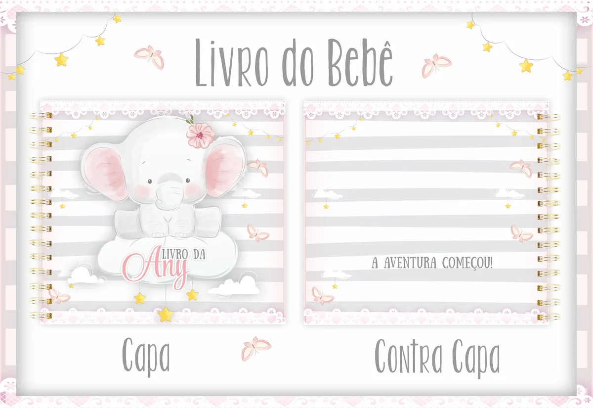 Livro do Bebê Elefantinha Baby I - Arquivo Digital