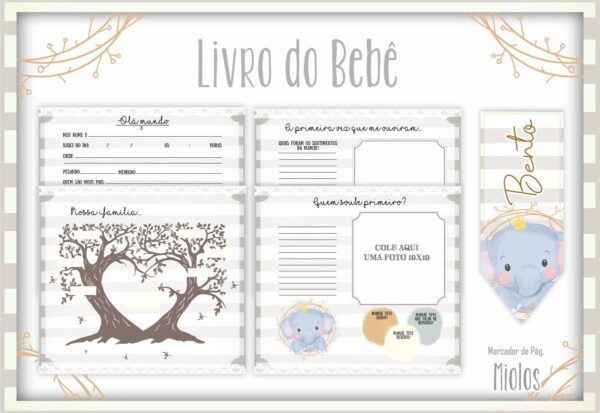 Livro do Bebê Elefantinho Baby - Arquivo Digital