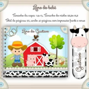 Livro do Bebê Fazendinha Menino - Arquivo Digital