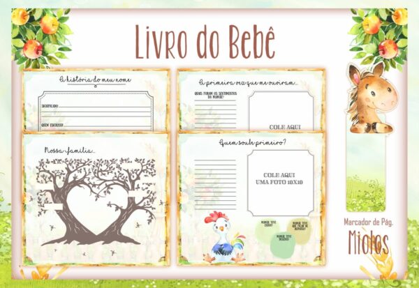 Livro do Bebê Fazendinha Menino I - Arquivo Digital