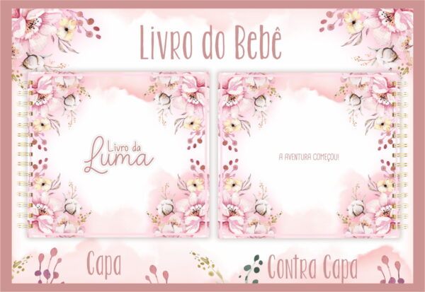 Livro do Bebê Floral I - Arquivo Digital