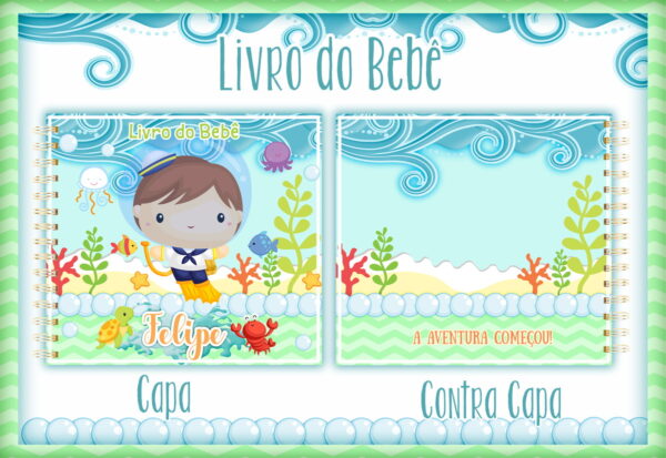 Livro do Bebê Fundo do Mar Menino I - Arquivo Digital