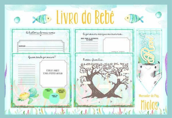 Livro do Bebê Fundo do Mar Menino II - Arquivo Digital