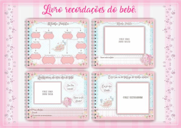 Livro do Bebê Fundo do Mar Rosa - Arquivo Digital