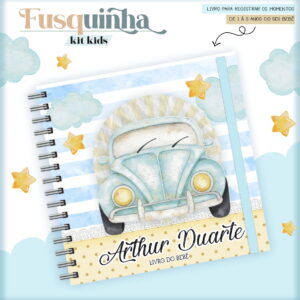 livro do bebe fusquinha digital 18x18 cm