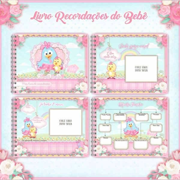 Livro do Bebê Galinha Pintadinha Rosa - Arquivo Digital