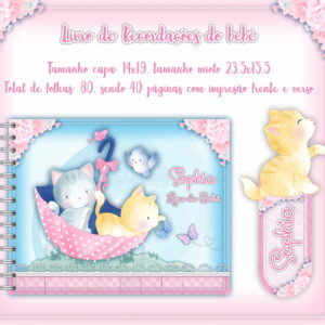 Livro do Bebê Gatinhos Rosa - Arquivo Digital