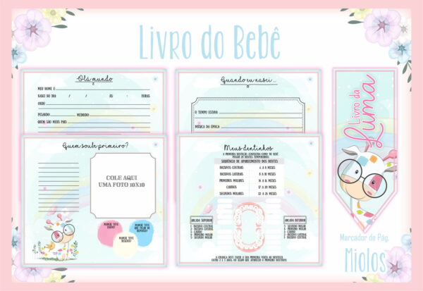 Livro do Bebê Girafinha Colorida - Arquivo Digital