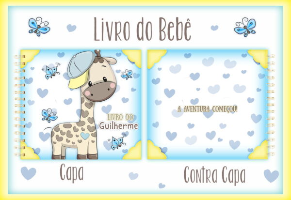 Livro do Bebê Girafinha Menino - Arquivo Digital