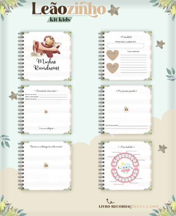 Livro do Bebê Leãozinho Cute - Arquivo Digital