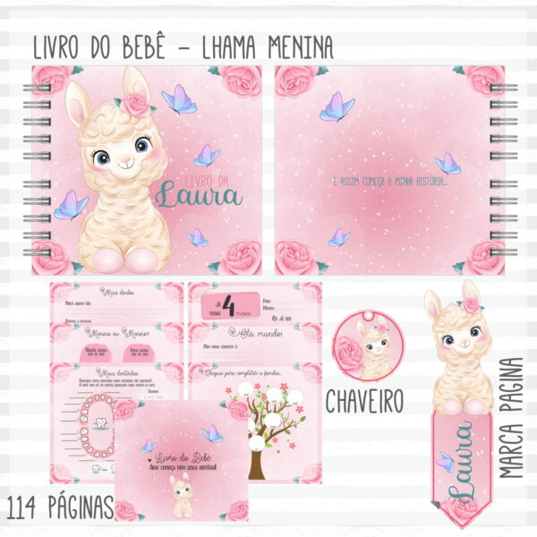 Livro do Bebê Lhama Menina - Arquivo Digital