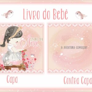 Livro do Bebê Menina Aquarela - Arquivo Digital