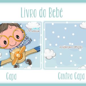 Livro do Bebê Menino Aviador I - Arquivo Digital