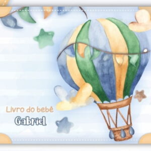 livro do bebe menino digital balaozinho em aquarela