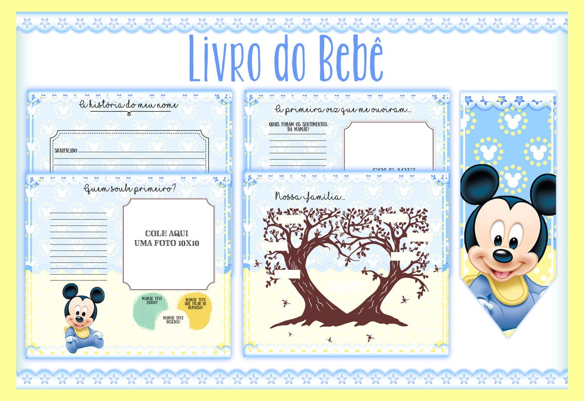 Livro do Bebê Mickey Baby digital personalizável 2 Livro do Bebê Mickey Baby digital personalizável - Imagem 2