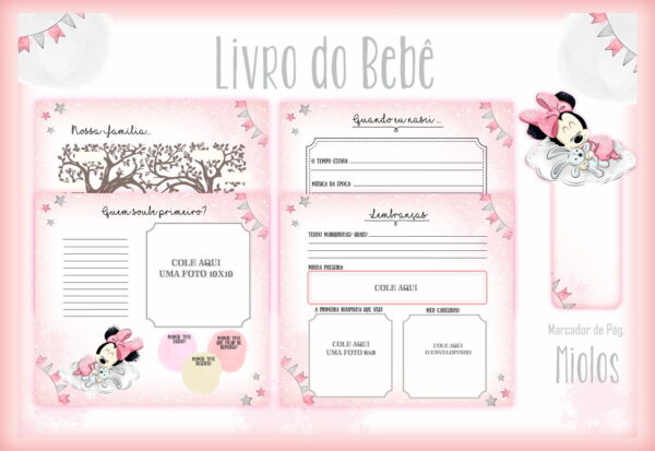 Livro do Bebê Minie Baby - Arquivo Digital