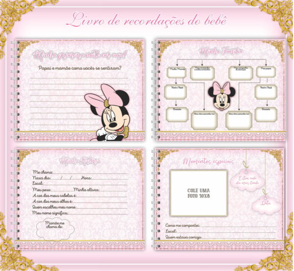 Livro do Bebê Minie Rosa - Arquivo Digital