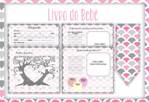 Livro do Bebê Neutro Menina - Arquivo Digital