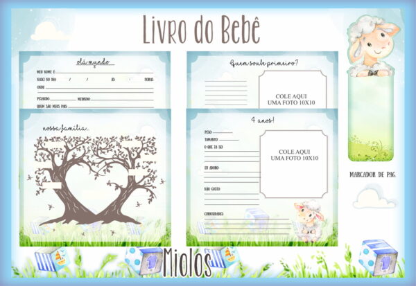 Livro do Bebê Ovelha Menino - Arquivo Digital