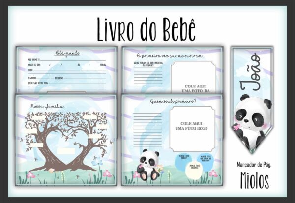 Livro do Bebê Pandinha Aquarela - Arquivo Digital
