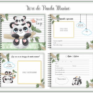 Livro do Bebê Pandinha Fofo Menino - Arquivo Digital