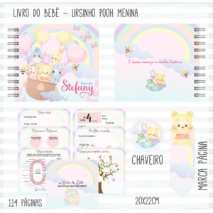 Livro do Bebê Pooh Menina - Arquivo Digital