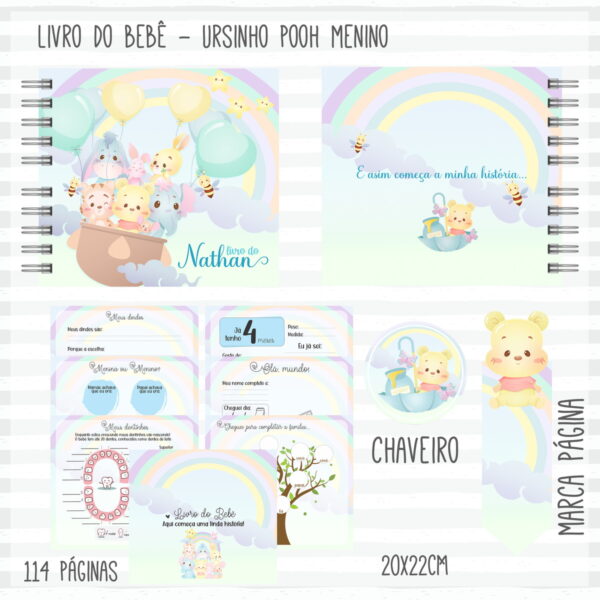 Livro do Bebê Pooh Menino - Arquivo Digital