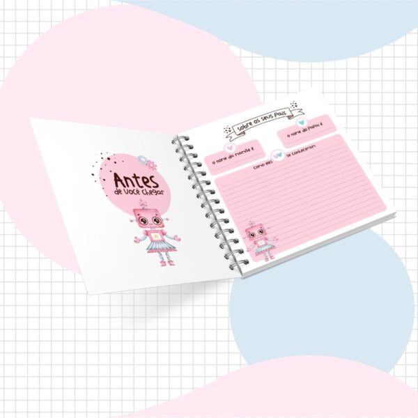 Livro do Bebê Robô Menina - Arquivo Digital