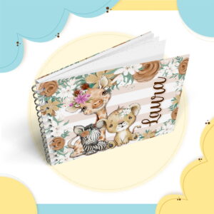 livro do bebe safari menina digital para editar e imprimir