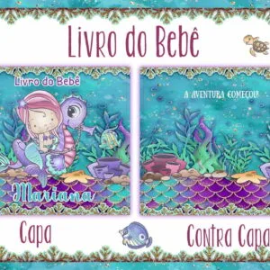 Livro do Bebê Sereia Cute - Arquivo Digital
