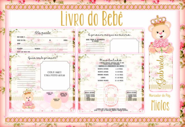 Livro do Bebê Ursinha Princesa I - Arquivo Digital