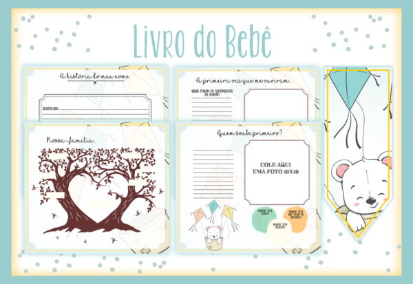 Livro do Bebê Ursinho Voador - Arquivo Digital
