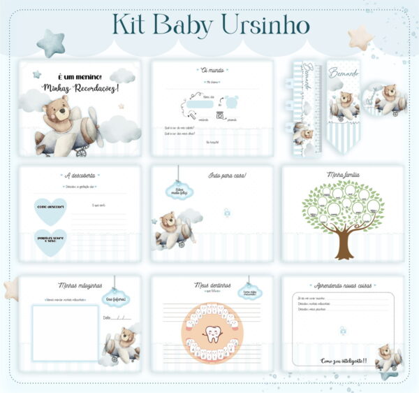 Livro do Bebê Urso Baby Menino - Arquivo Digital