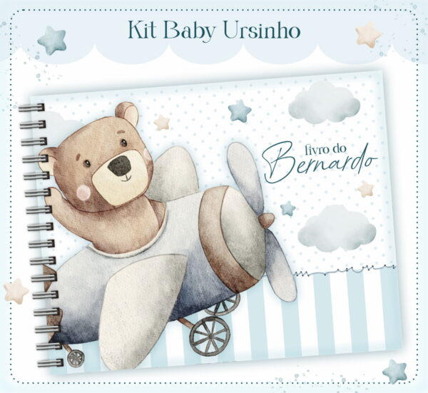 Livro do Bebê Urso Baby Menino - Arquivo Digital