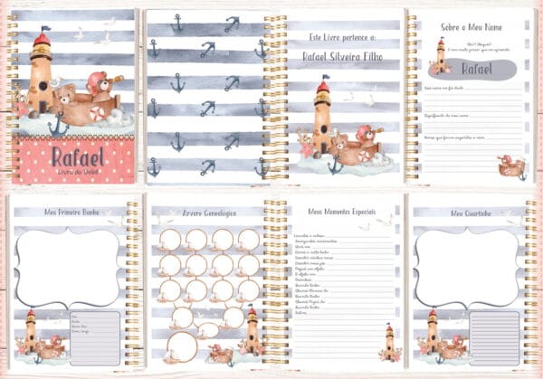 Livro do Bebê Urso Marinheiro - Arquivo Digital