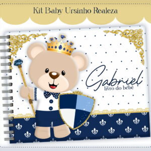 Livro do Bebê Urso Realeza Menino - Arquivo Digital