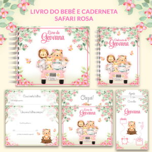 Livro e Caderneta Safari Rosa - Arquivo Digital