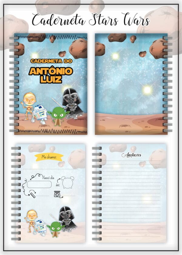 Livro e Caderneta Vacina Star Wars - Arquivo Digital