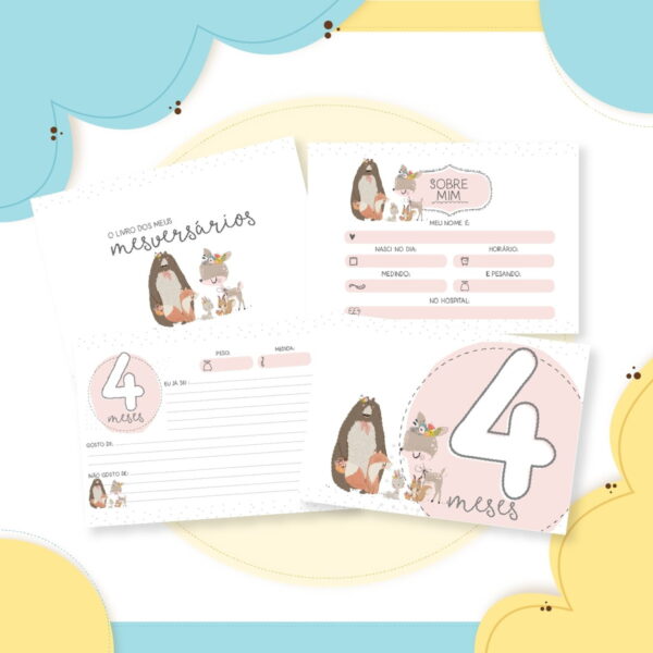 Livro Mêsversário Bosque Menina - Arquivo Digital